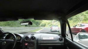 Close call Nordschleife 19.08.2020 - Mazda MX5 chasing Peugeot 206 GTI