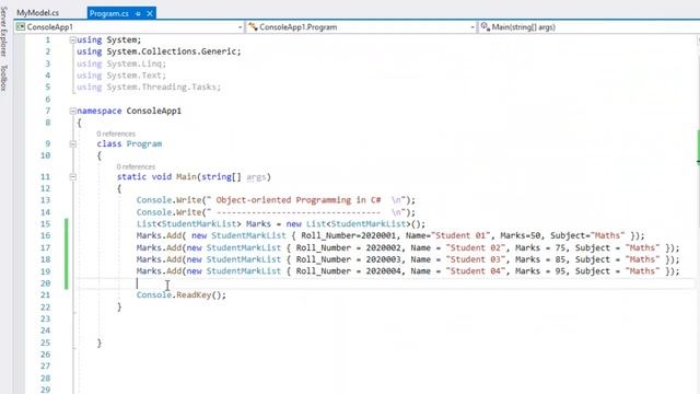 {தமிழ்} C# in Tamil | OOPs Concept | Part-10 #List, Model, foreach, lambda expression