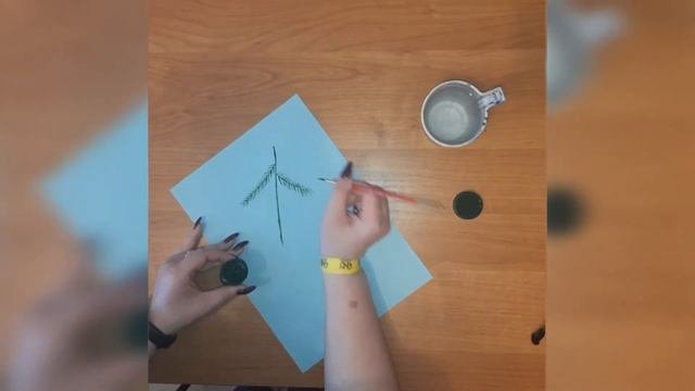 Мастер-класс «Рисуем мимозу ватными палочками»
