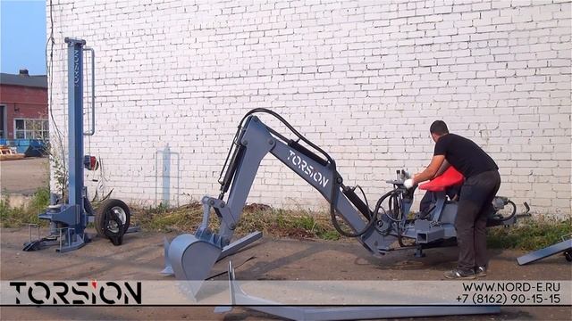 Мини Экскаватор ТОРСИОН Из транспортного в рабочее смотреть онлайн