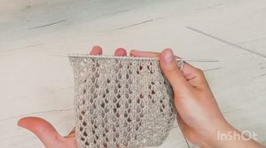 Красивый ажурный узор спицами