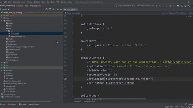 Flutter Chat App Part 1 | Introduction and connect project with firebase & setup