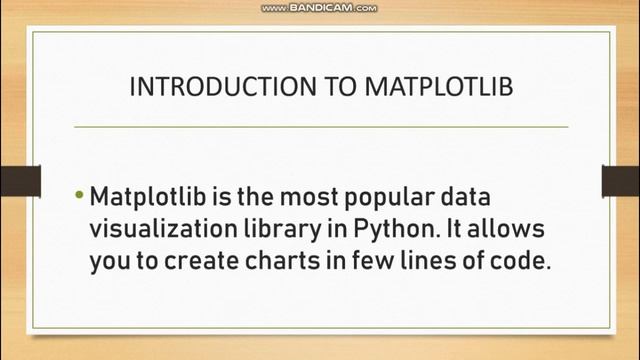 Introduction to Matplotlib