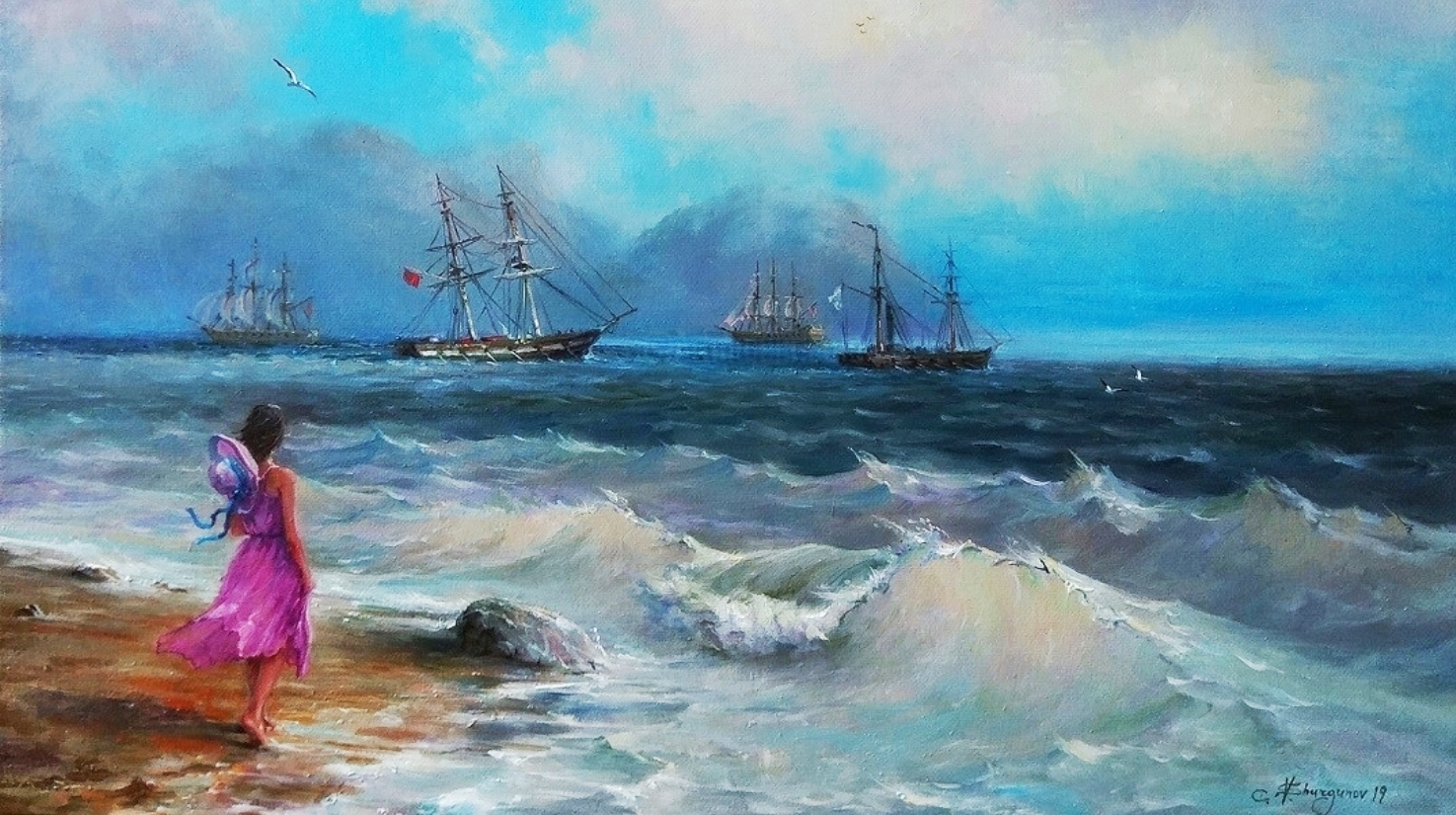 Картина Айвазовского море Коктебельская бухта