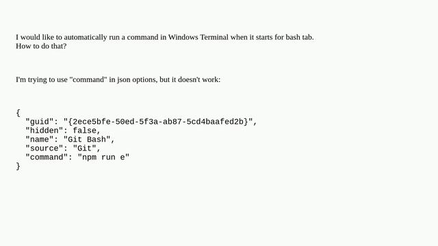 How to start Windows Terminal and run git bash command immediately? смотреть онлайн