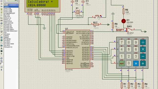 Calculadora PIC Proteus 4/4 смотреть онлайн
