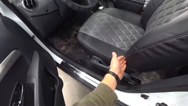 Nissan Almera g11. Установка чехлов Динас на Ниссан Альмера.