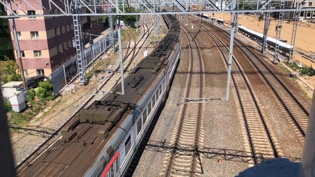 ЭД4М-0479 ЦППК ФИЗТЕХ.ЭЛЕКТРИЧКА Перекраска Наше Подмосковье На перегоне Фили-Славянский бульвар смотреть онлайн