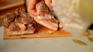 Как приготовить вареное сало с мясом , boiled bacon