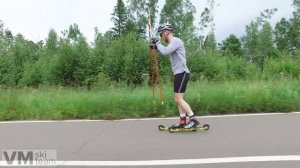 Лыжероллеры - коньковый равнинный двухшажный ход