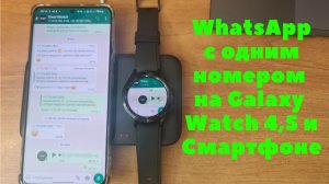 WhatsApp с одним номером на galaxy Watch 4, Galaxy Watch 5 и Смартфоне
