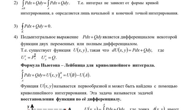 Криволинейный интеграл 2 рода. Условие независимости. Формула Грина. смотреть онлайн