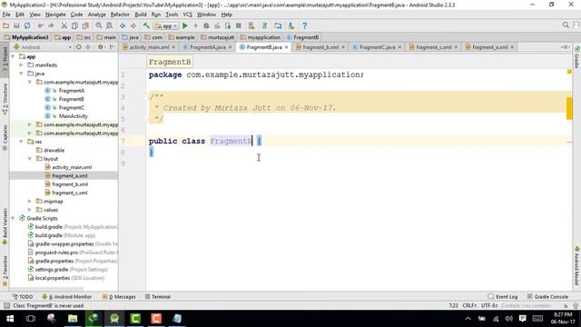 How to use the Fragments in android studio step by step process for beginners YouTube смотреть онлайн