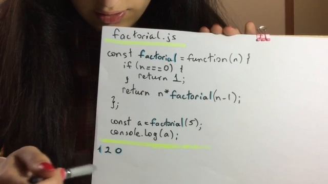 Implementing factorial function in JavaScript!!!