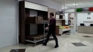 Двухъярусная шкаф кровать трансформер. (Детская двухъярусная кровать трансформер).