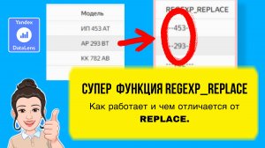 Функция REGEXP_REPLACE() в DataLens. Как работает и чем отличается от REPLACE()