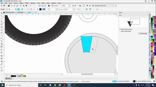 Drawing A Wheel in Corel Graphics Designer смотреть онлайн