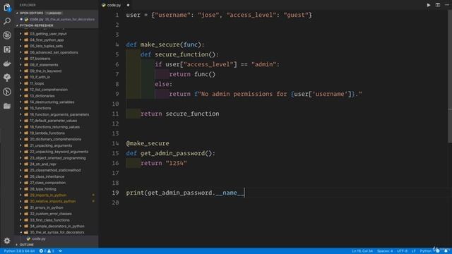 02 - A Full Python Refresher - 037 The 'at' syntax for decorators смотреть онлайн
