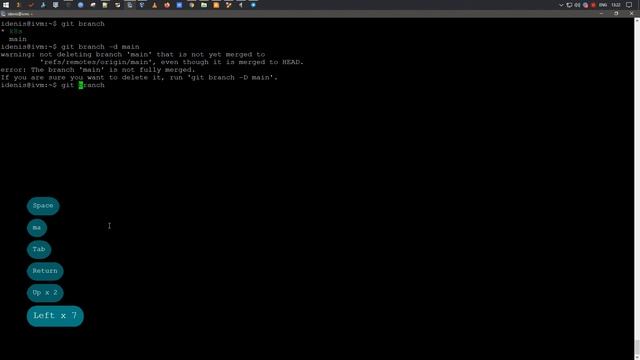 Удалить ветку Git на Ubuntu 21.04 смотреть онлайн