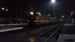 Прибытие ЧС4Т-520 с поездом №360 Адлер - Калининград