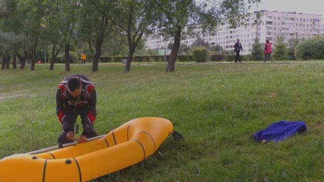 Без купюр! Надувание и сдувание пакрафта Спутник-Лайт. смотреть онлайн
