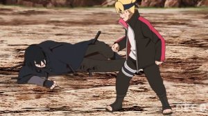 Я покажу тебе настоящую решимость   Саске и Наруто в режиме Бариона против Ишики Оцуцуки