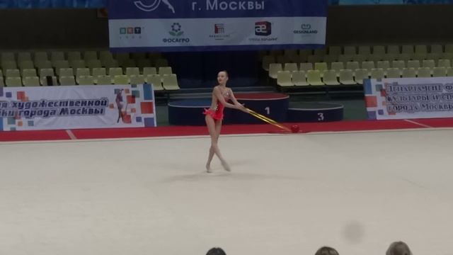 Дарья Данилова, обруч. Чемпионат Москвы. Командные, март 2016 смотреть онлайн