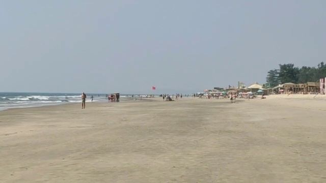 Mandrem beach Goa . One of the most famous beach for Russian tourist in Goa.