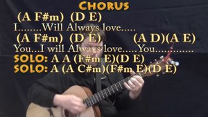 I Will Always Love You (Whitney Houston) Guitar Cover Lesson with Chords/Lyrics