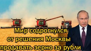 12 минут назад Мир содрогнулся от решения Москвы продавать зерно за рубли.