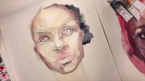 Как рисовать портрет темнокожей девушки