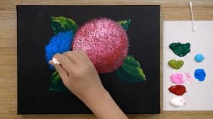 How to Paint a Hydrangea for Beginners / Acrylic painting technique ( Easy )