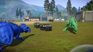 Epic Blue Dinosaurs Fight Isla Nublar in Jurassic World Evolution TRex vs Spinosaurus vs IRex