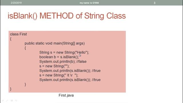 String API in Java | #55 | isBlank() Method of String Class in Java 11 and Higher Versions