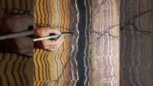 Венецианская Штукатурка. Имитация Мрамора. Проририсовка трещин кистью