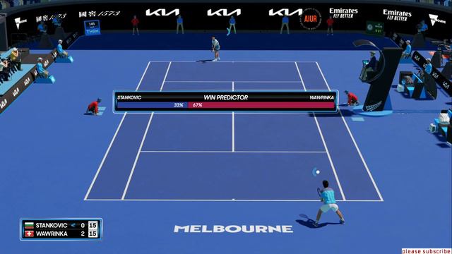AO Tennis 2, Wawrinka pro level match, very realistic control #aoTennis2 #subscribe