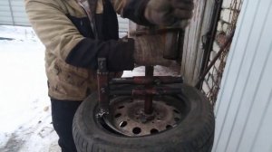 Шиномонтаж самодельный колёс своими руками часть 2