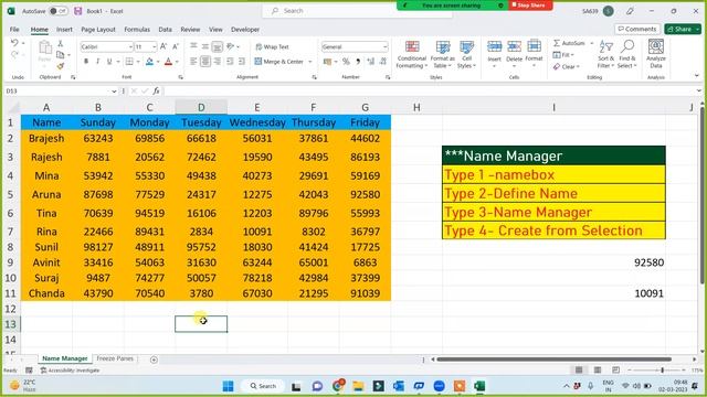 Master Advance Excel's Name Manager II  #excel @excel