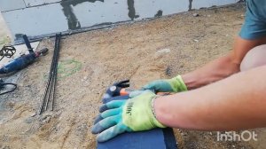 7. Последний ряд блоков. У-блок под армопояс. Столбики на терассу. Строим дом своими руками