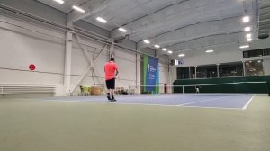 Тренировка с профессионалом. Спарринг по теннису 1.