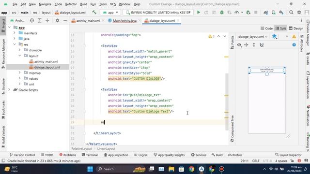 How to Create Custom dialogue in Android Studio | Java | Mobile App Development смотреть онлайн
