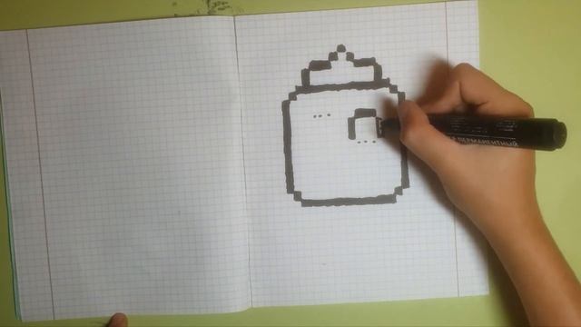 Как нарисовать эмоджи Спайка по клеточкам?