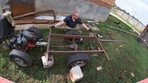 Самоделка. Такого вы невидели. Прицеп с приводом на черметный трайк.