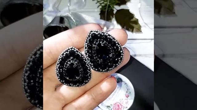 Праздничные серьги с кристаллами Сваровски