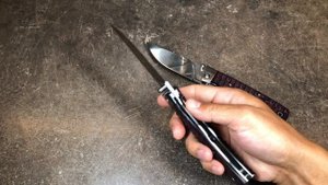 Нож "НСК Стерх" AUS-8 Red Micarta / Стальные Притины от ПП Кизляр