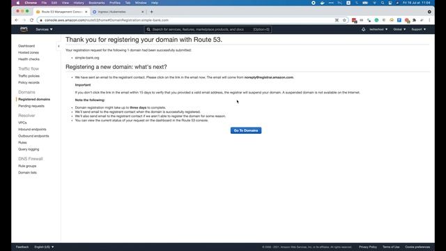 [Backend #33] Register a domain & set up A-record using Route53 смотреть онлайн