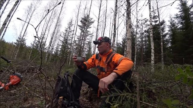 РАБОЧИЙ ДЕНЬ С УТРА ДО НОЧИ /кусторез Husqvarna 555/ и СТАРЫЙ БИДОН смотреть онлайн