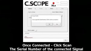 Using C.SCOPE PC Toolkit with C.SCOPE Signal Generators / Transmitters.