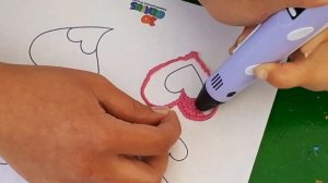 РИСУЕМ 3D РУЧКОЙ ! СЕРДЕЧКО ИЗ 3Д РУЧКИ!
