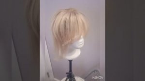 Накладка из натуральных волос. Рельефный блонд.